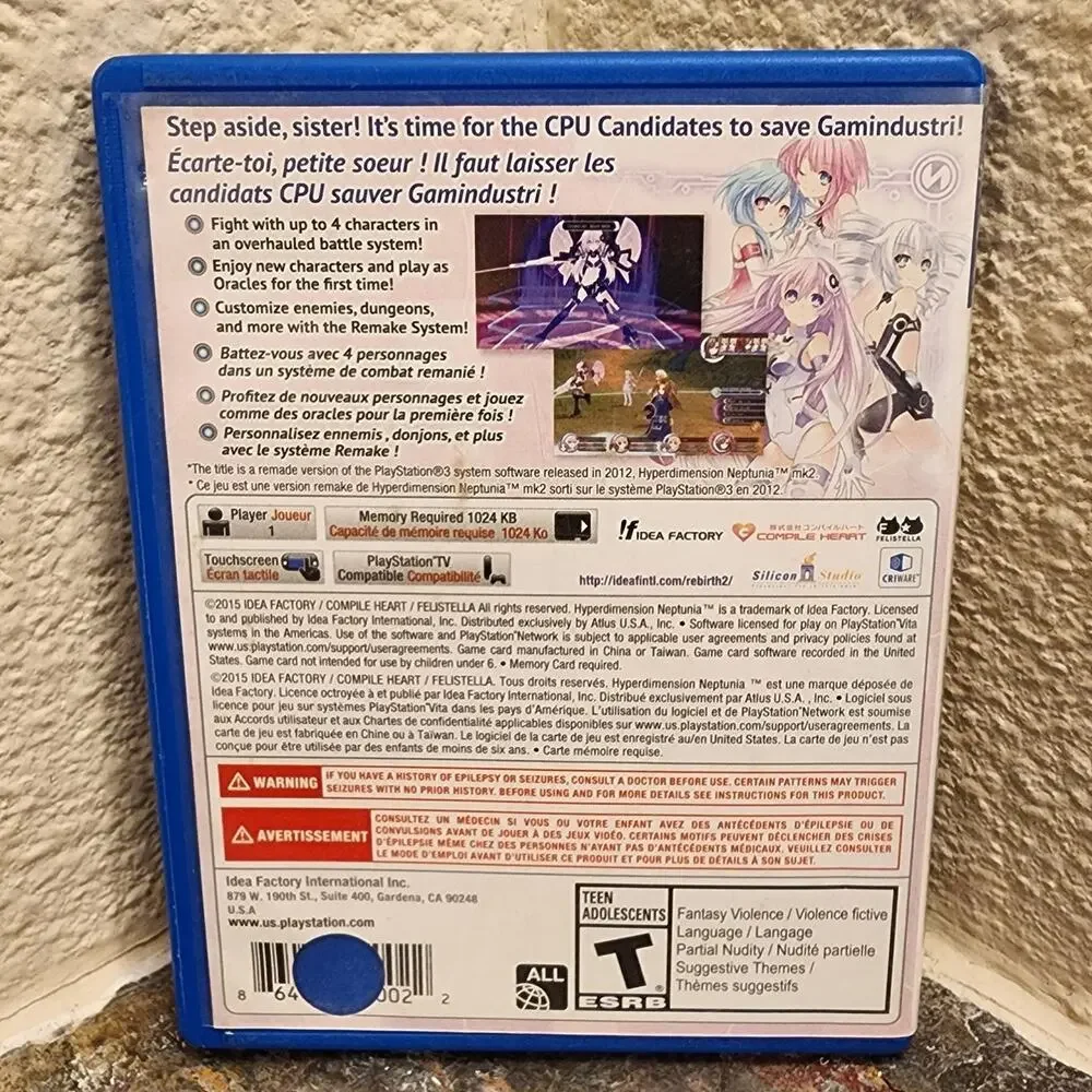 Game - Hyperdimension Neptunia Re;Birth2: Sisters Generation (CIB) - PSVita